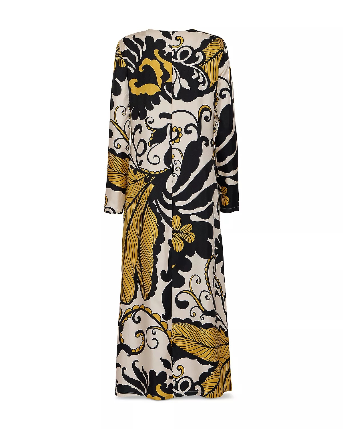 Silk Long Sleeve Swing Dress - 4