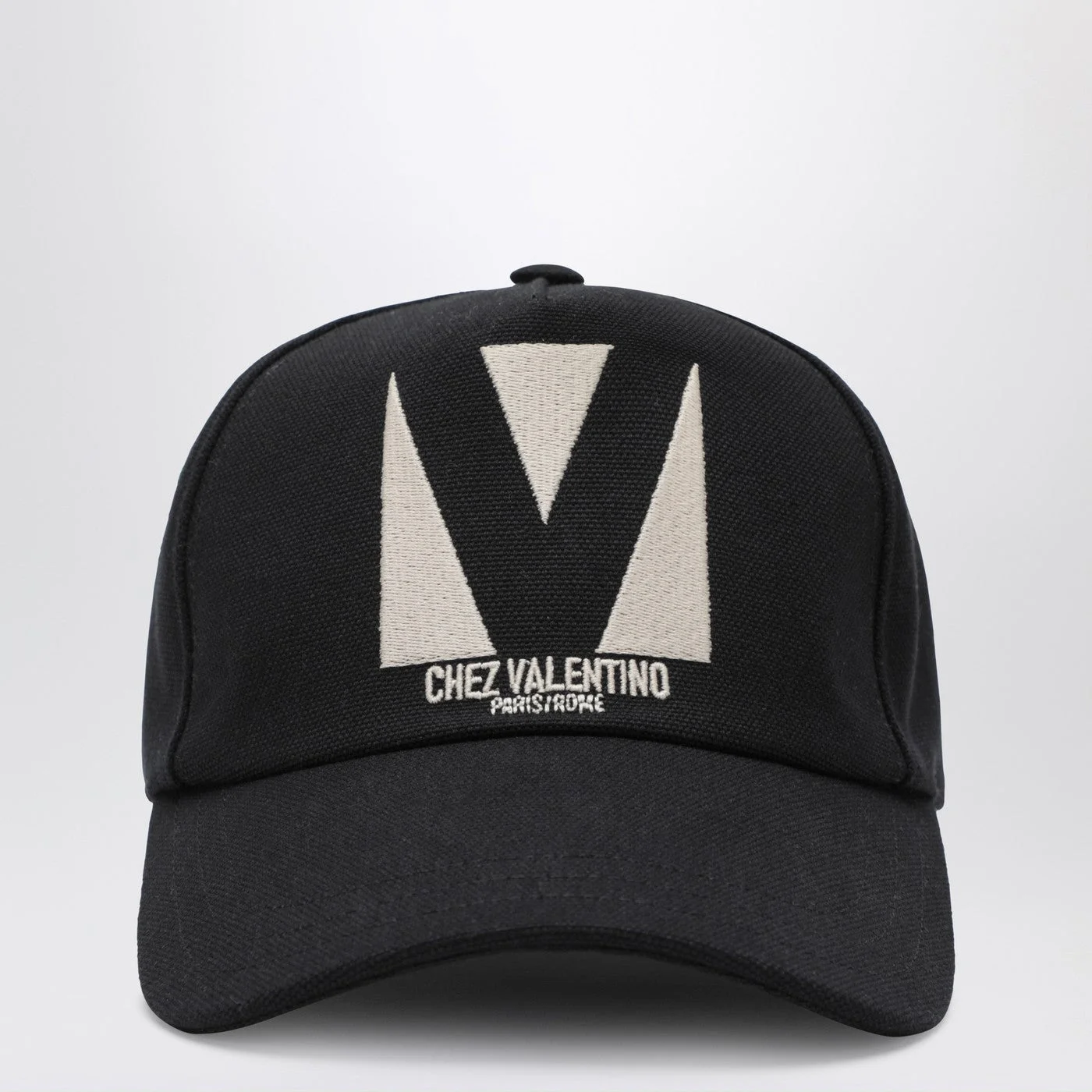 Chez Valentino black baseball cap - 1