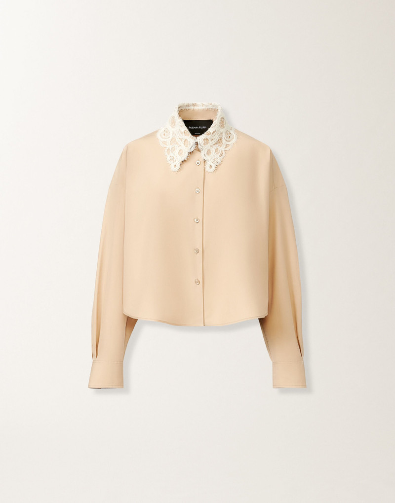 Poplin cropped shirt 1