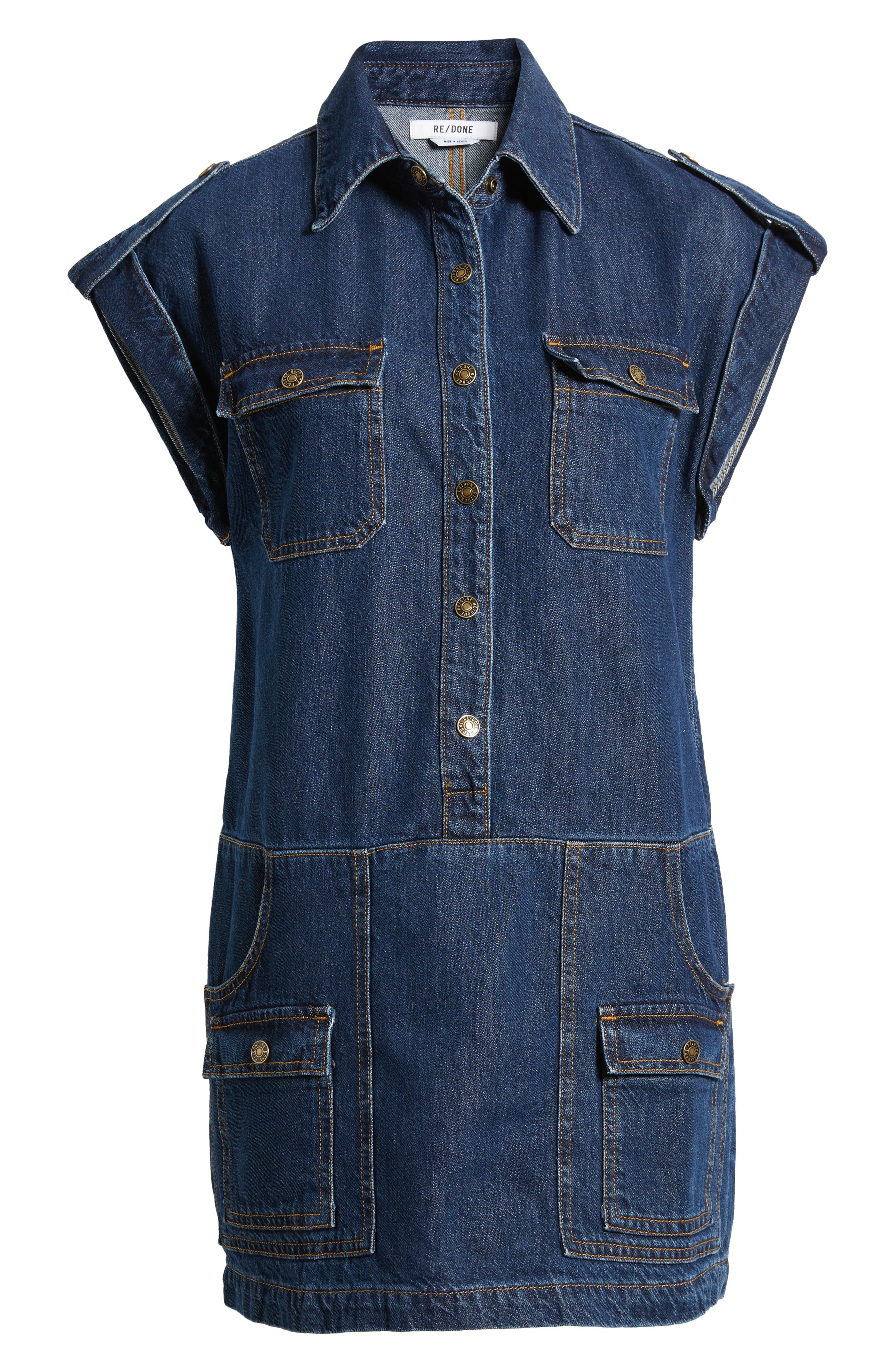 Re/Done The Arizona Denim Dress in Heritage Rinse at Nordstrom - 5