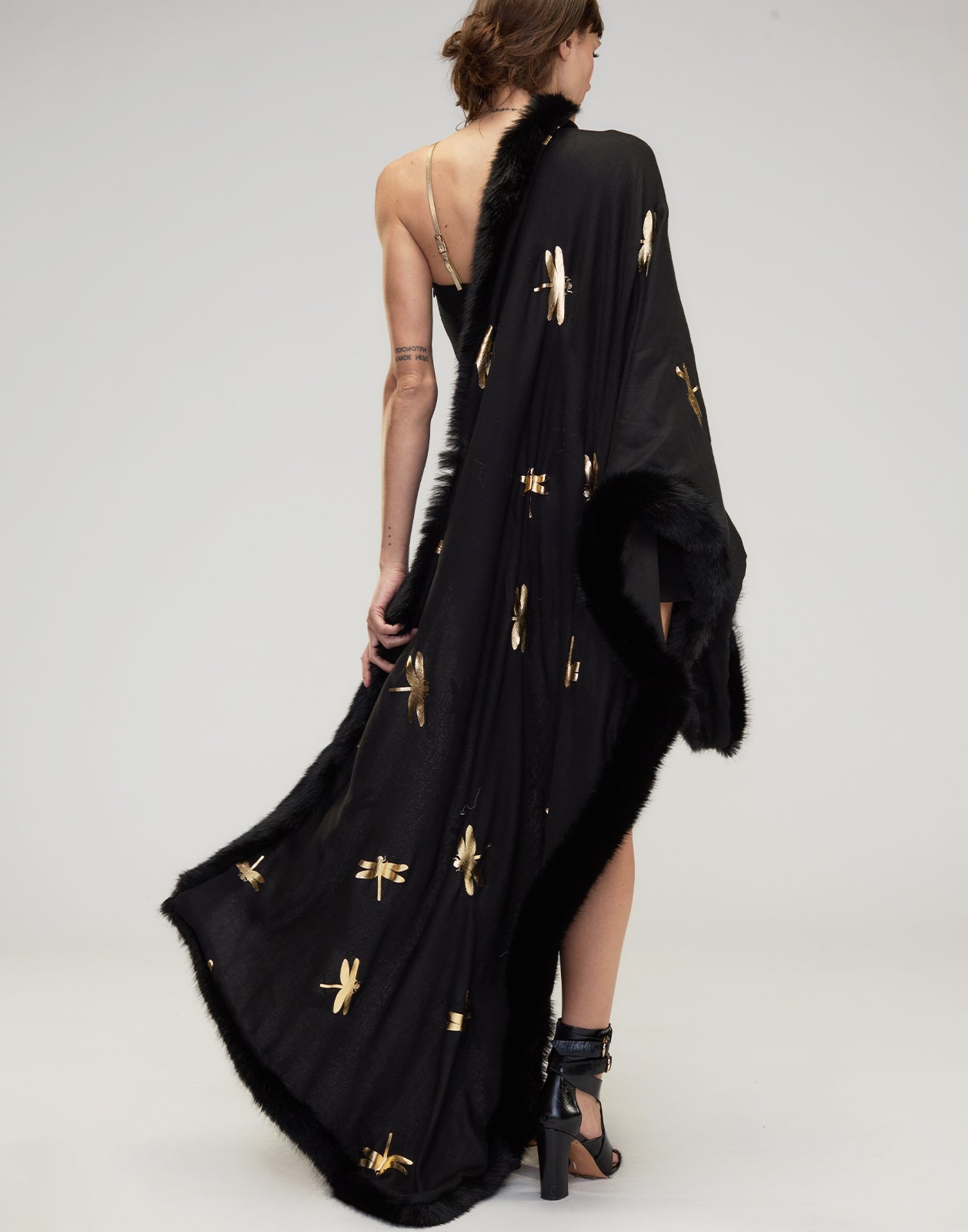 Faux Fur Trim Wrap - 5