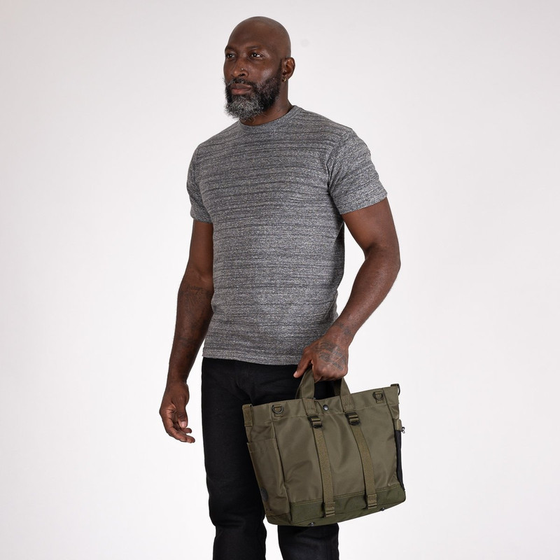 Iron Heart POR-RDE-TOTE-OLV Porter - Yoshida & Co. - Ride 2Way Tote Bag - Olive outlook
