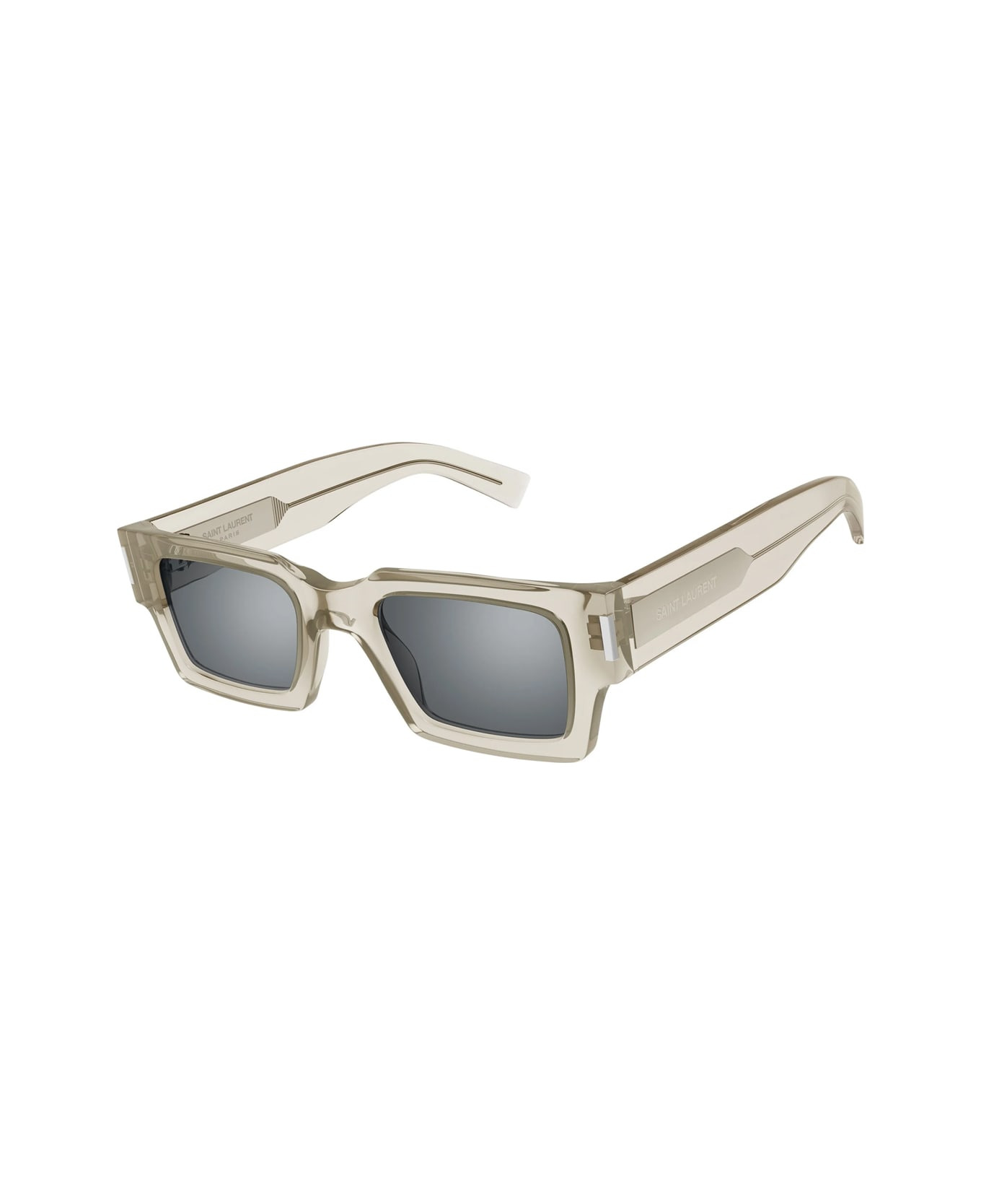 Saint Laurent Sl 572 Linea Corner Angle 003 Beige Silver Sunglasses - 2