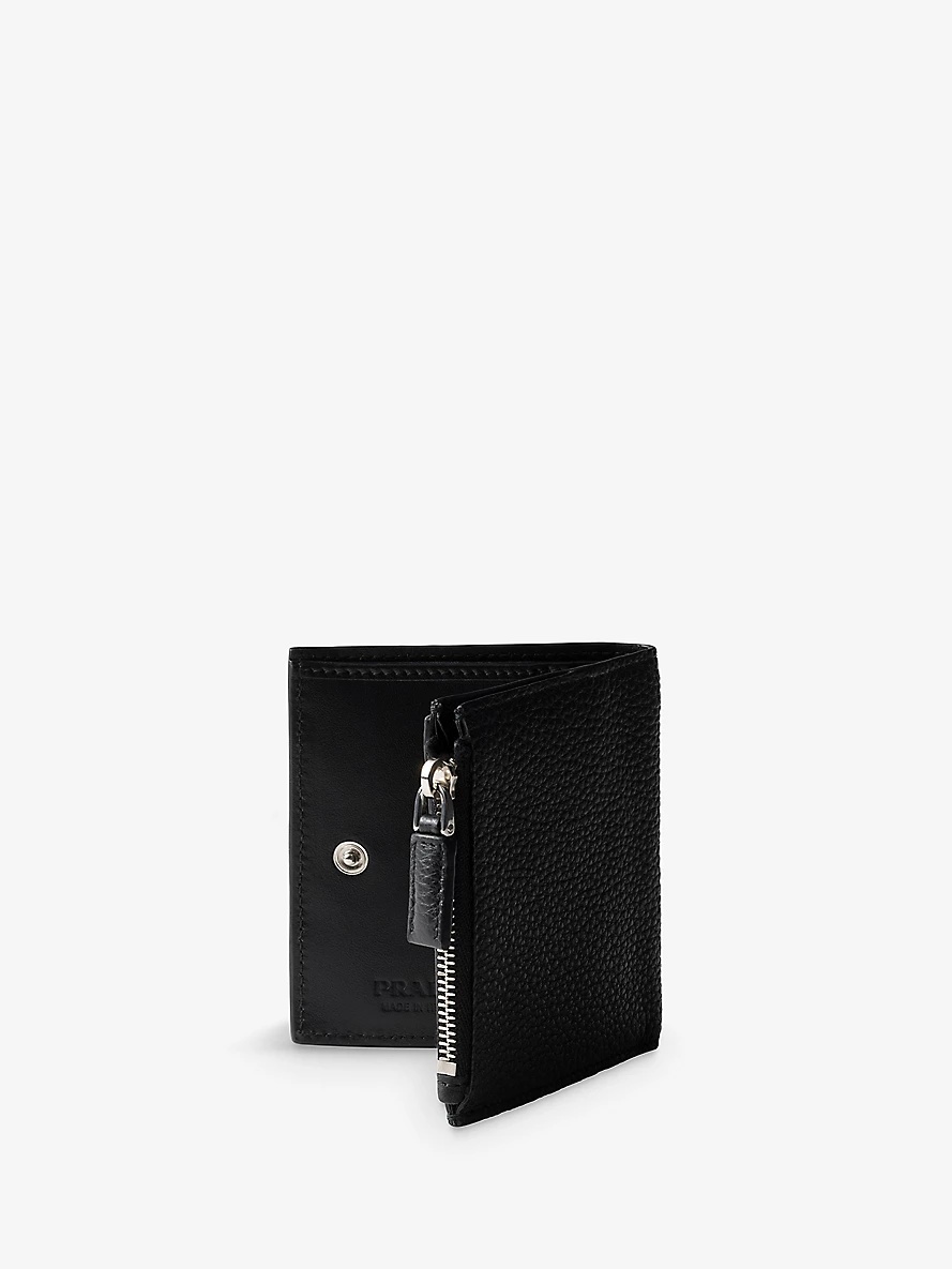 Logo-plaque small leather wallet - 2