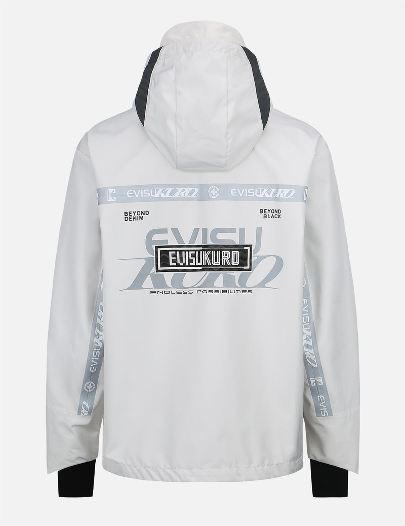EVISU Logo Print Tape Seam Shell Jacket outlook