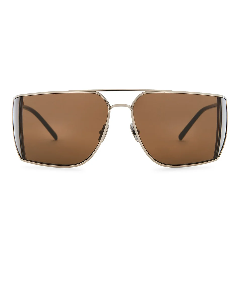 Metal Rectangular Sunglasses - 1