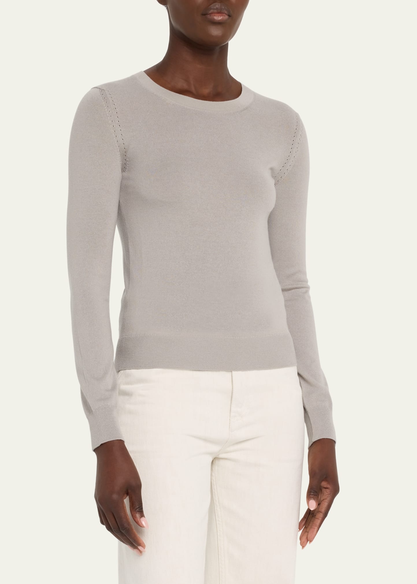 Long-Sleeve Cashmere Sweater - 4