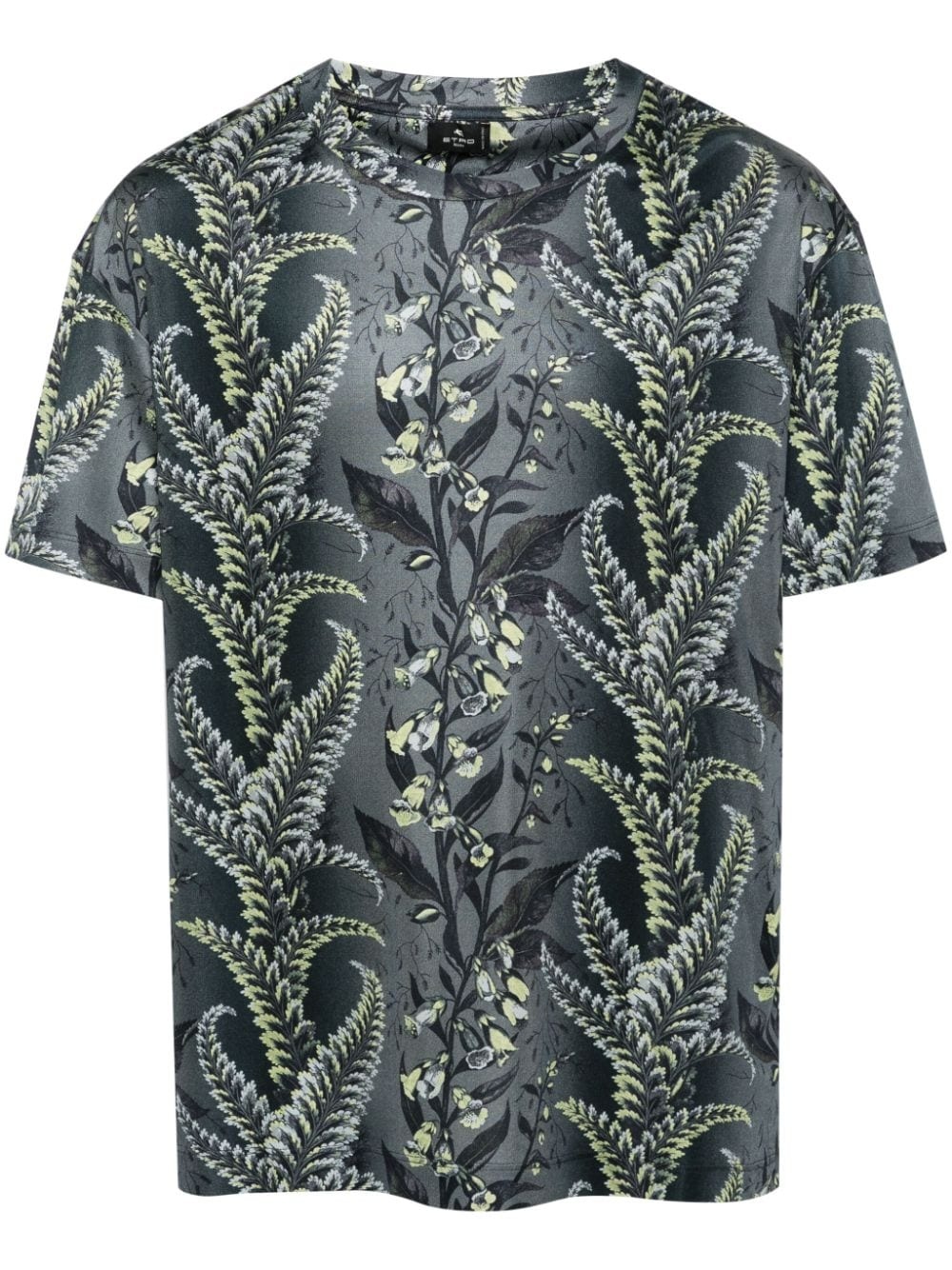 floral-print silk T-shirt - 2