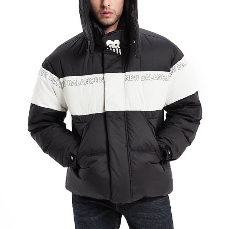 New Balance Colorblock Padded Jacket 'Black White' NP943011-BK - 6