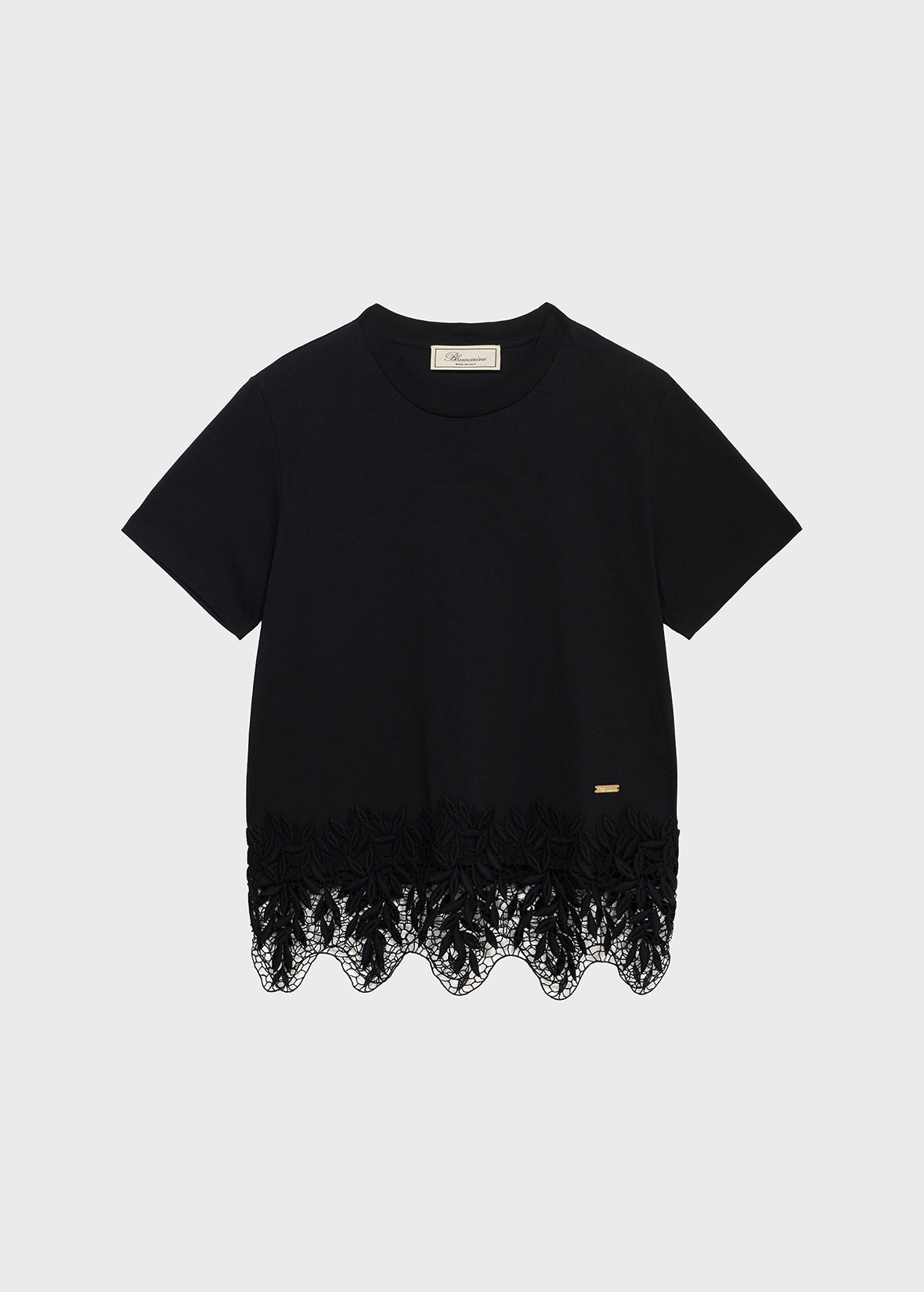 T-SHIRT WITH LACE INLAYS - 1
