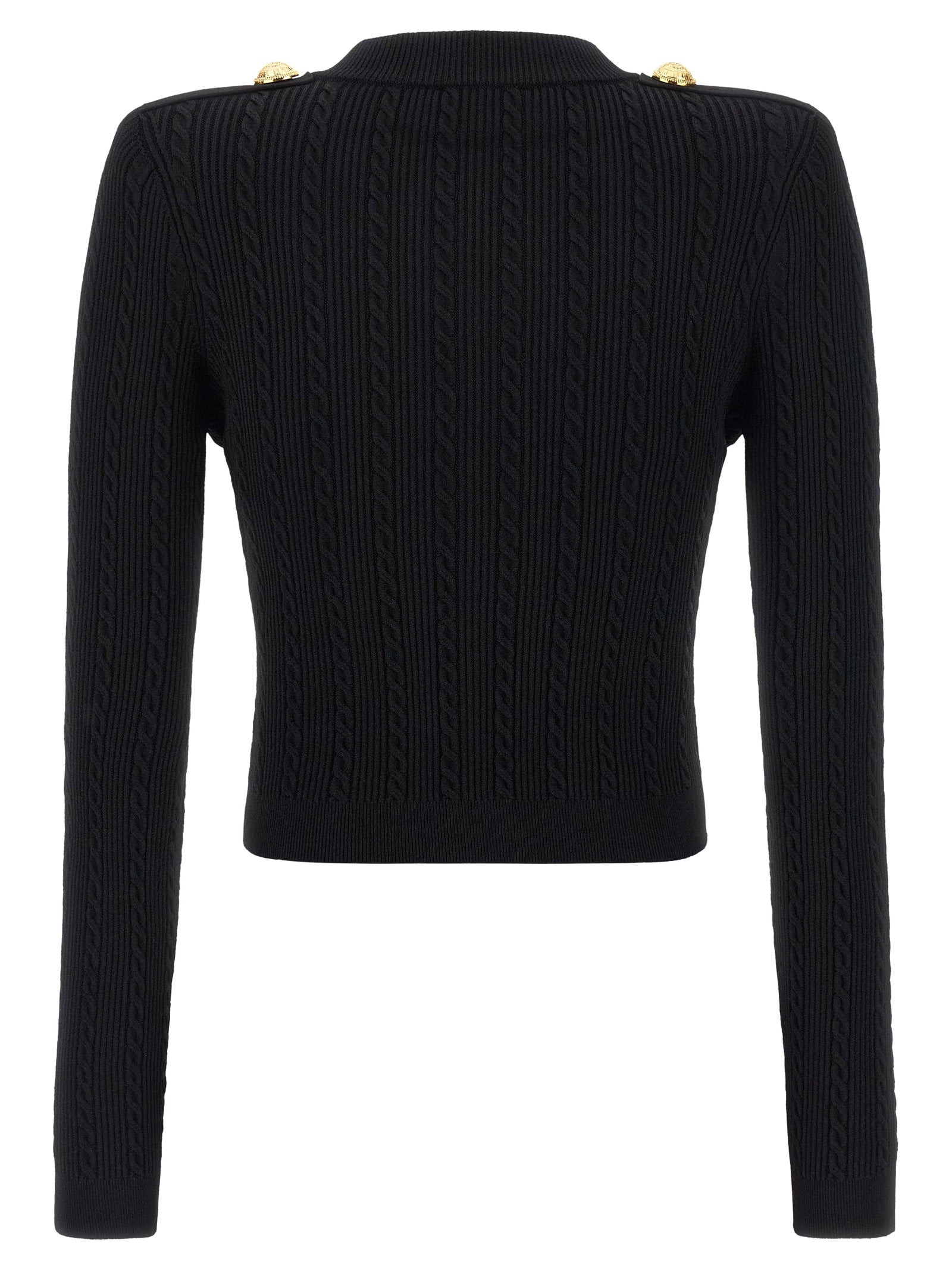 Balmain Women Twisted Knit Cardigan - 2