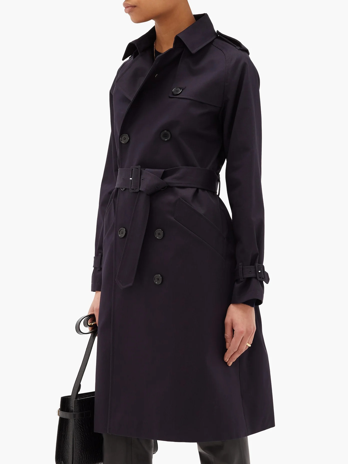 Greta double-breasted cotton trench coat - 6