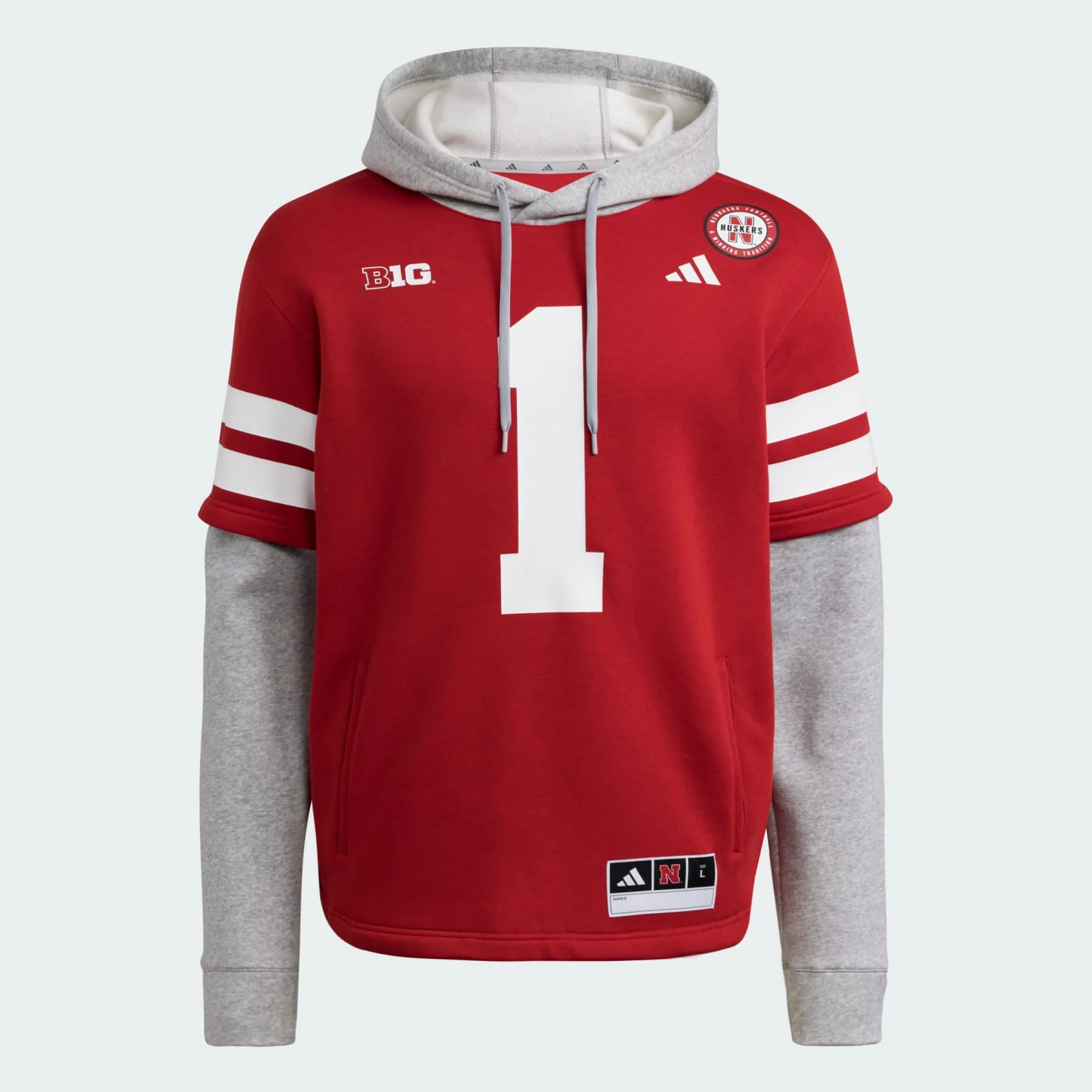 Nebraska Cornhuskers Football Jersey Hoodie - 1