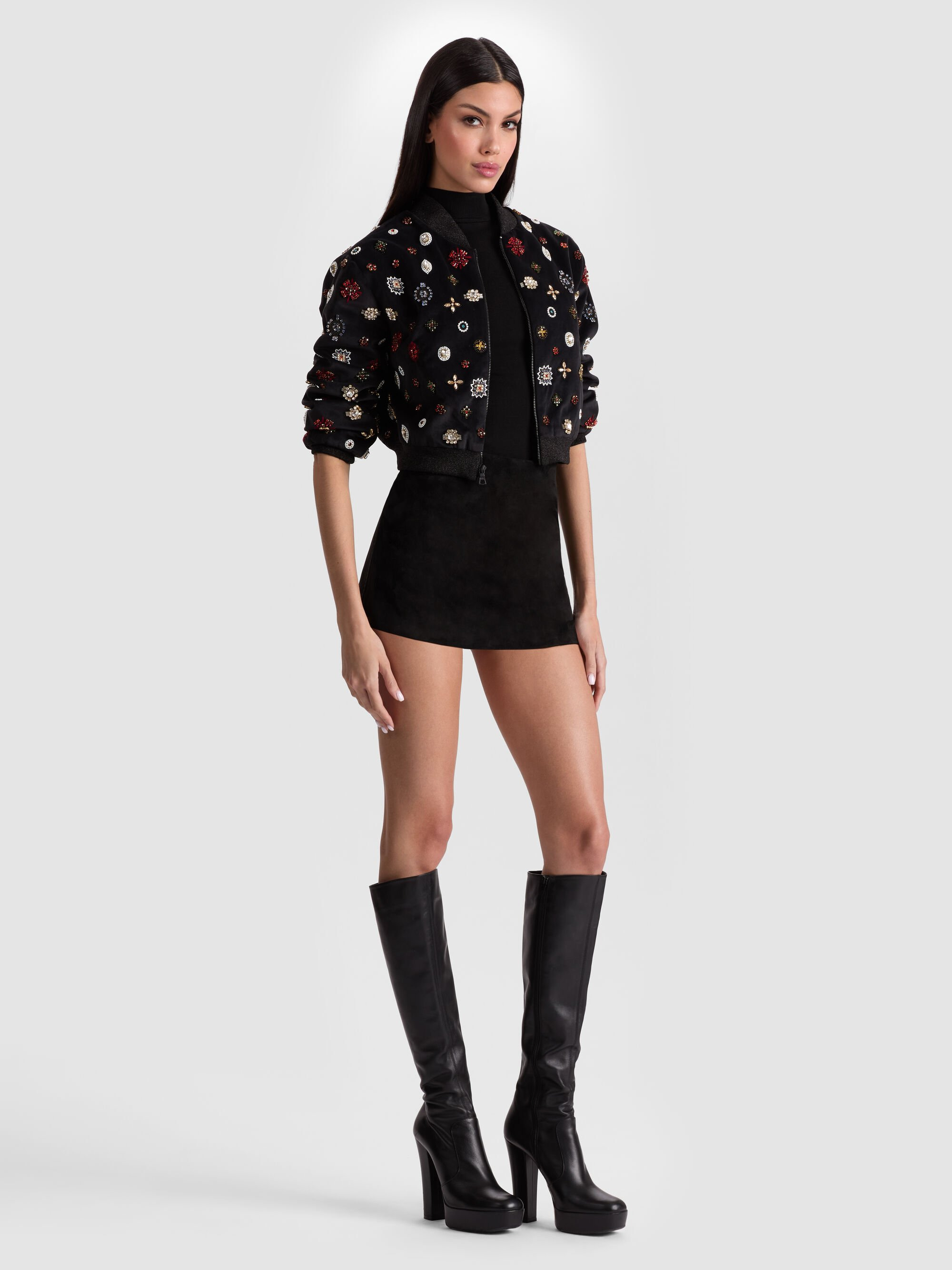 JACKIE EMBELLISHED BOMBER JACKET - 6