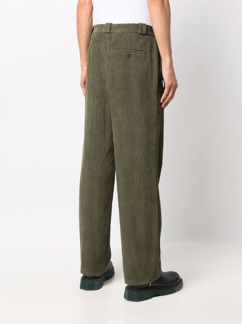 corduroy straight-leg trousers - 4