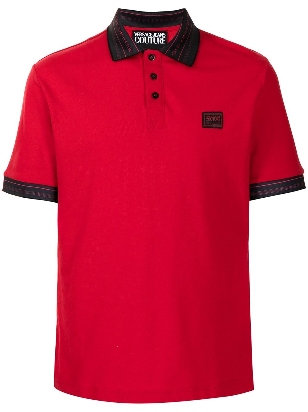 logo-patch short-sleeved polo shirt - 1