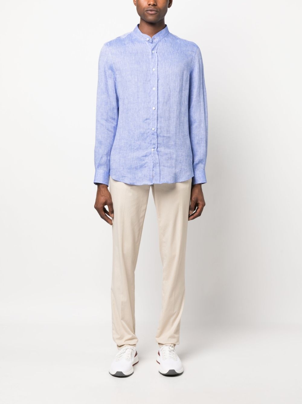 long-sleeve linen shirt - 2