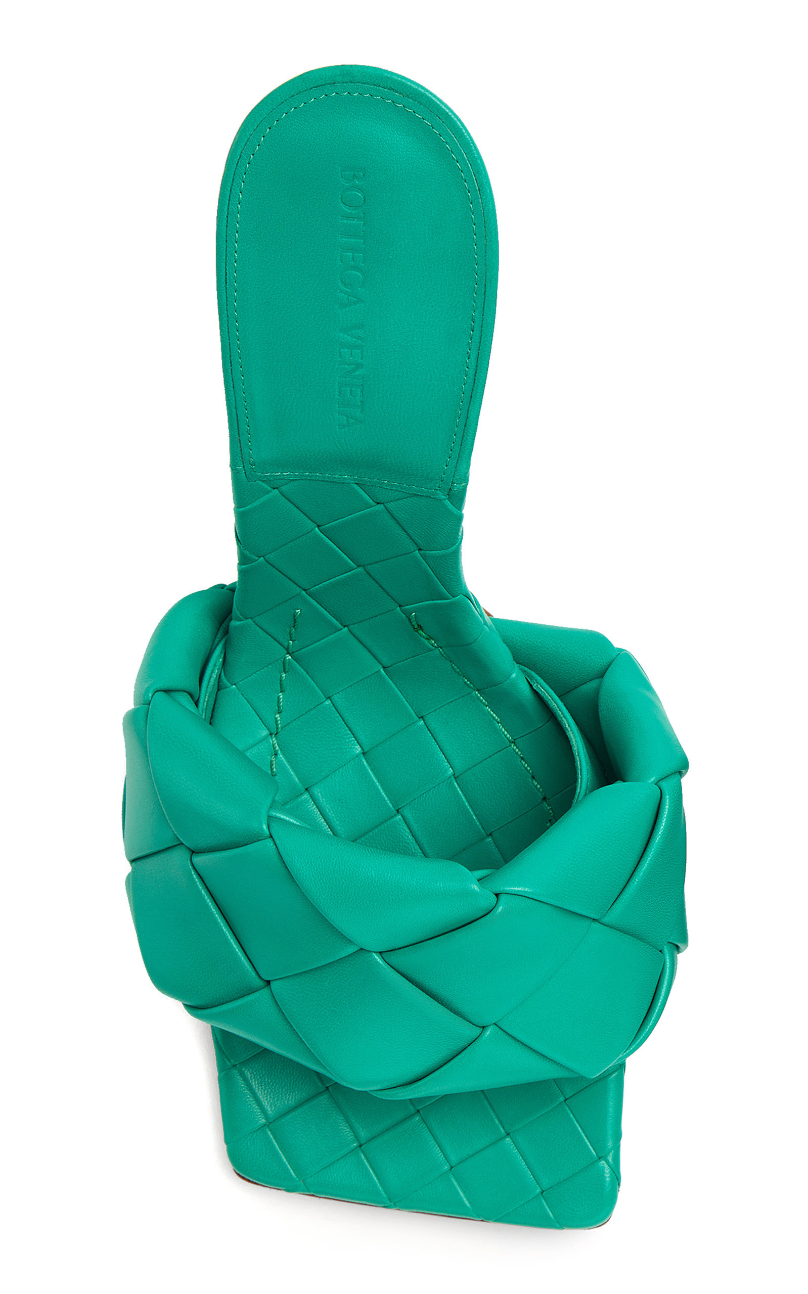 The Lido Intrecciato Leather Sandals turquoise - 5