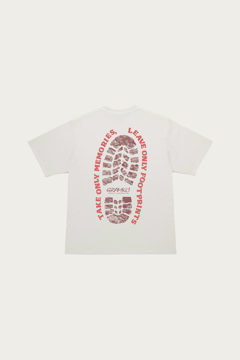 GRAMICCI Footprints Tee Pigment Dyed - Natural outlook
