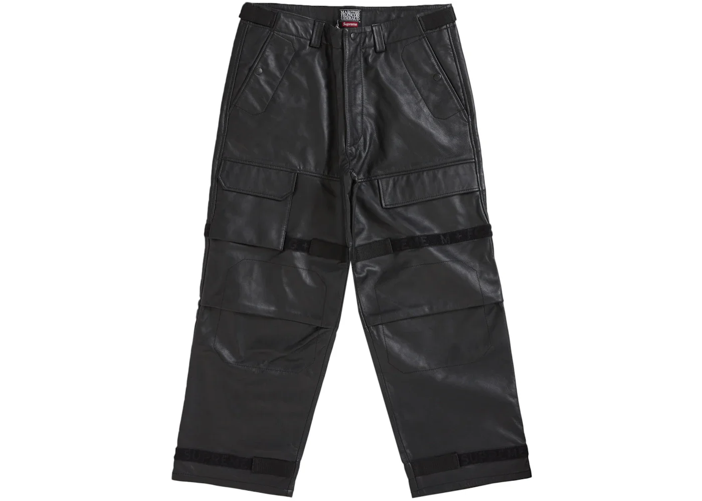 Supreme Marithé + François Girbaud Shuttle Tape Leather Cargo Pant Black - 1