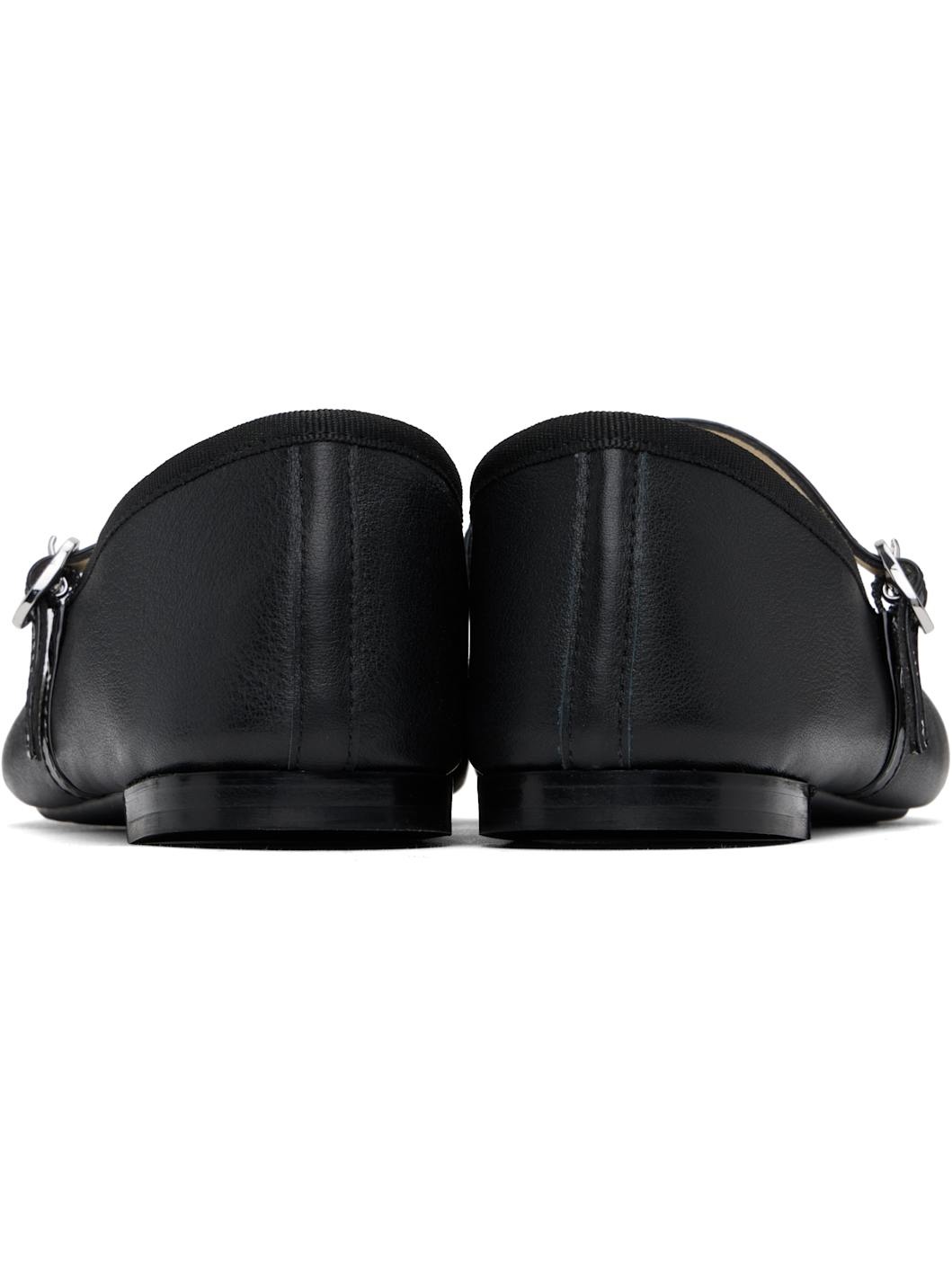 Black Georgiana Mary-Jane Ballerina Flats - 2