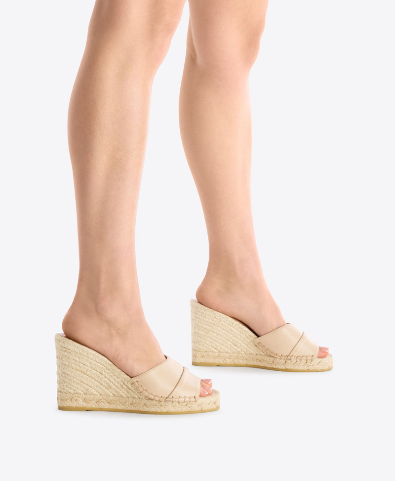 Soleil 85 Buff Leather Wedge Sandals 5