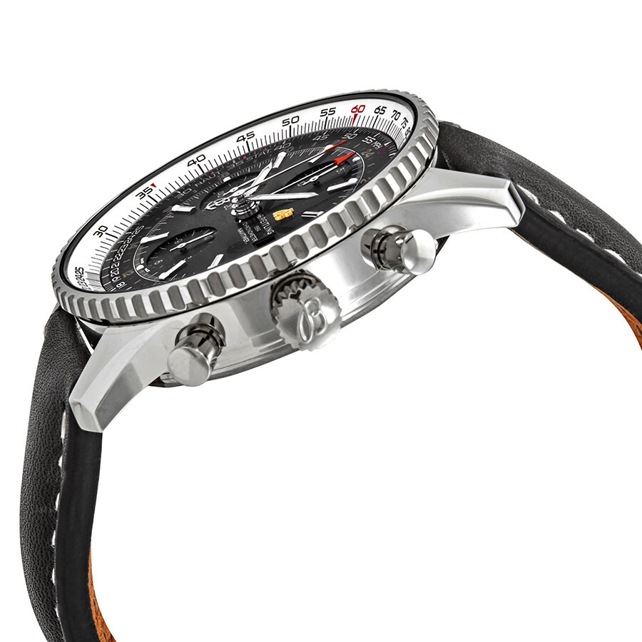 Pre-owned Breitling Navitimer Gmt GMT Chronograph Automatic Black Dial Men's Watch A24322121B2X1 - 2