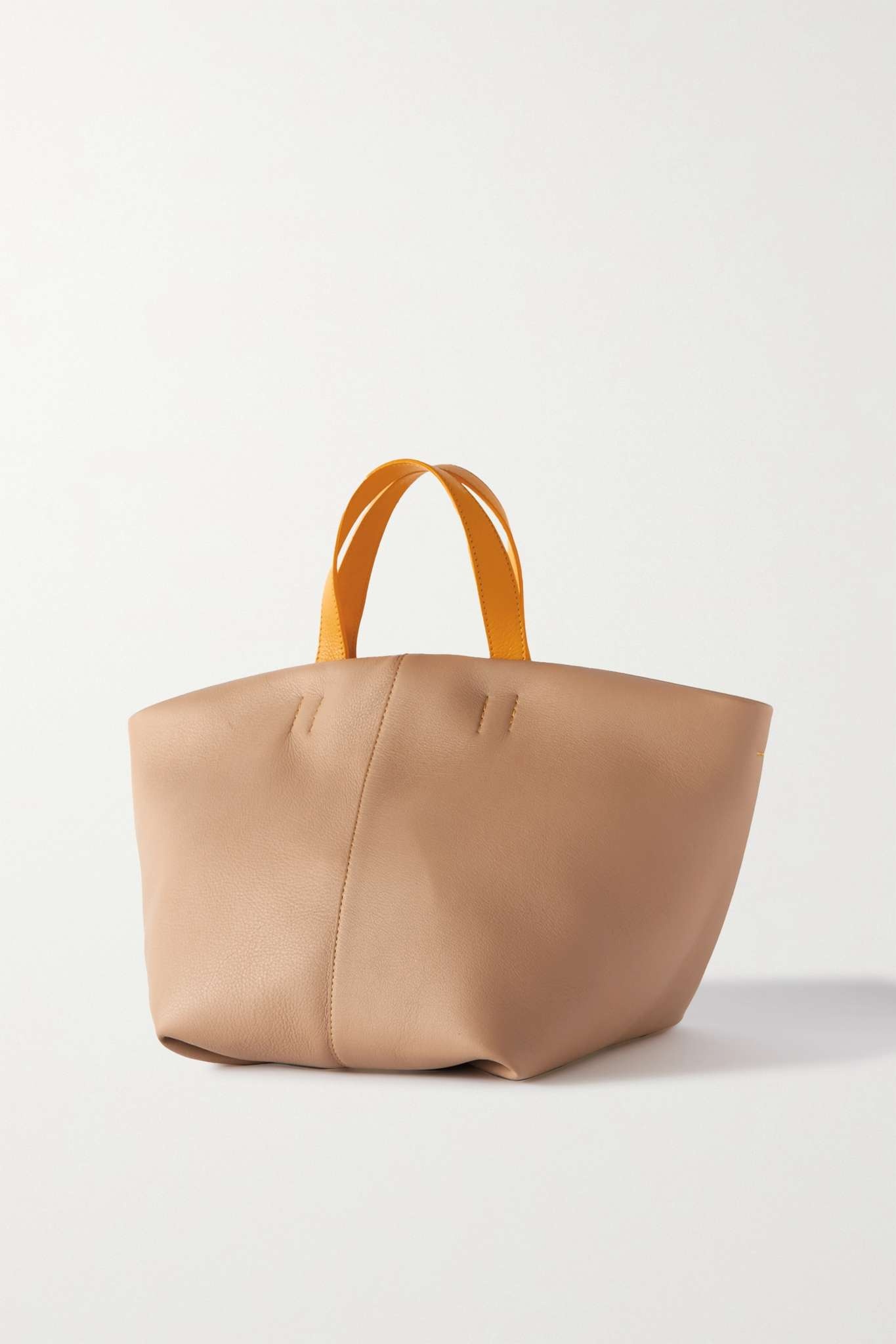 Tulipano textured-leather tote - 3