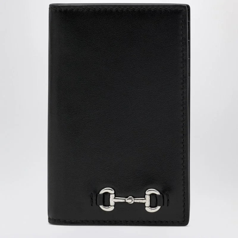 Gucci Black Long Cardholder With Horsebit Men - 1
