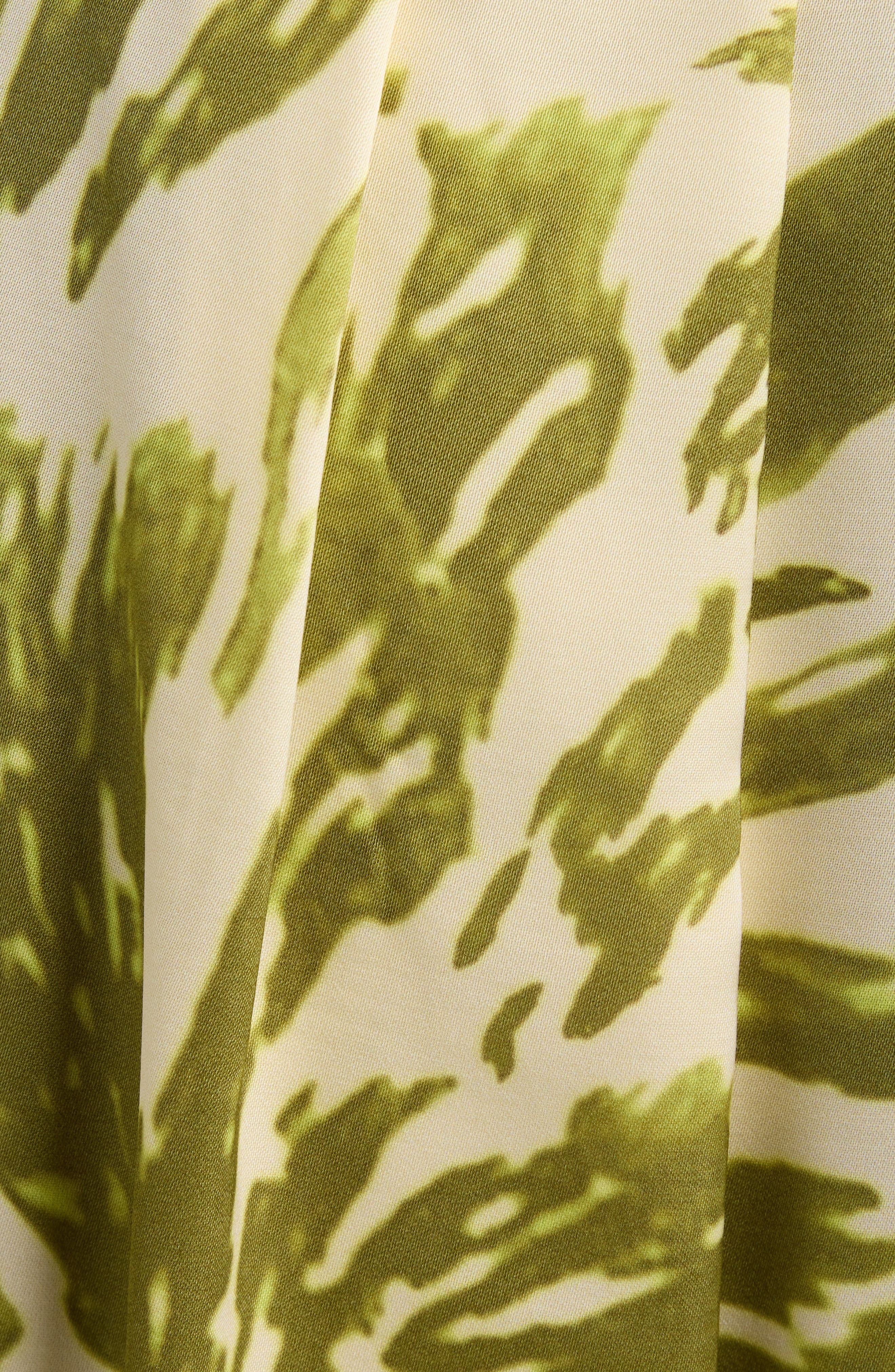 Dries Van Noten Mixed Print A-Line Midi Skirt in Khaki at Nordstrom - 7