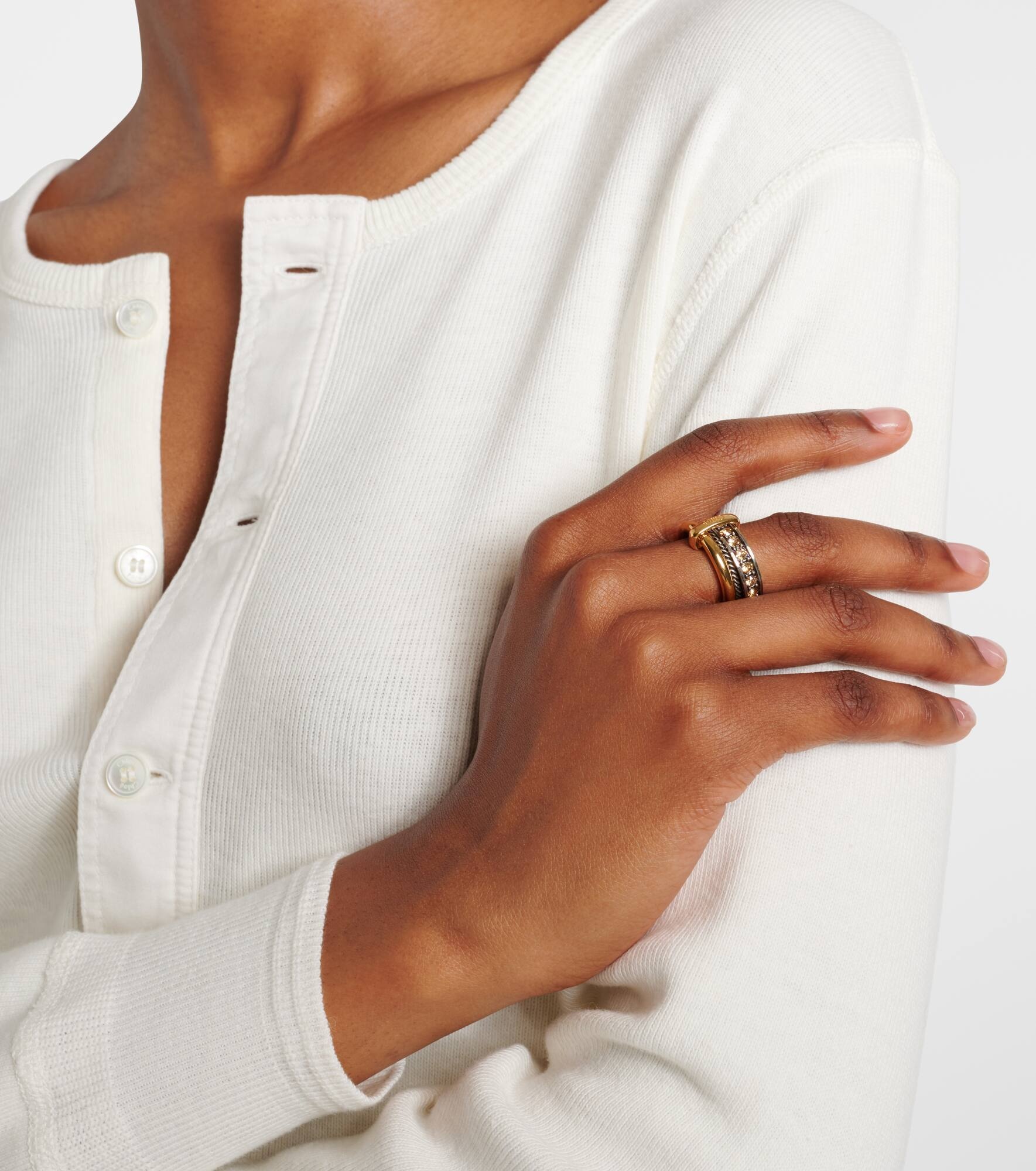 Embellished logo ring - 3