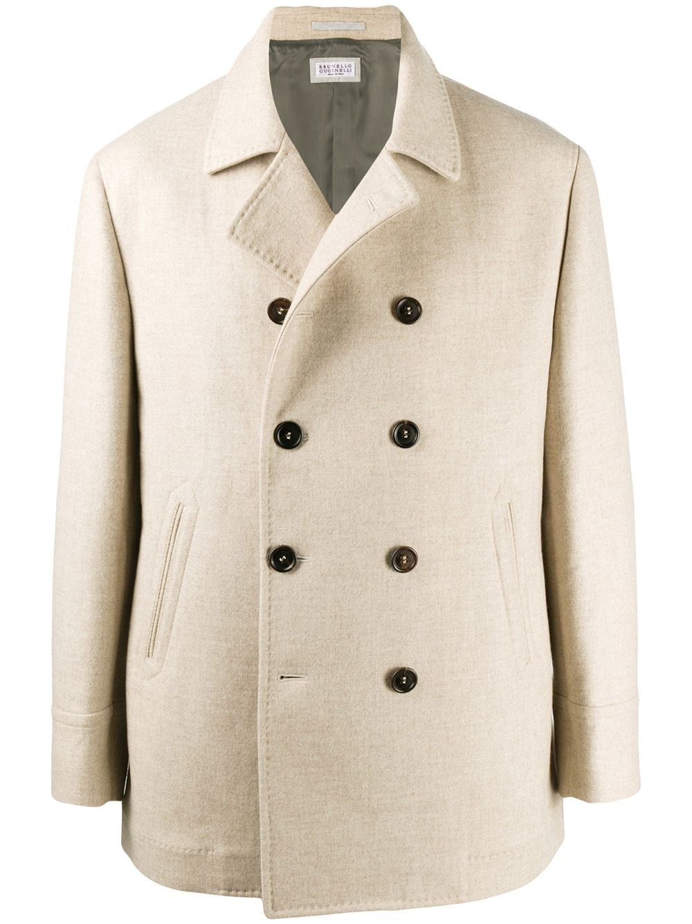 boxy double-breasted coat - 1