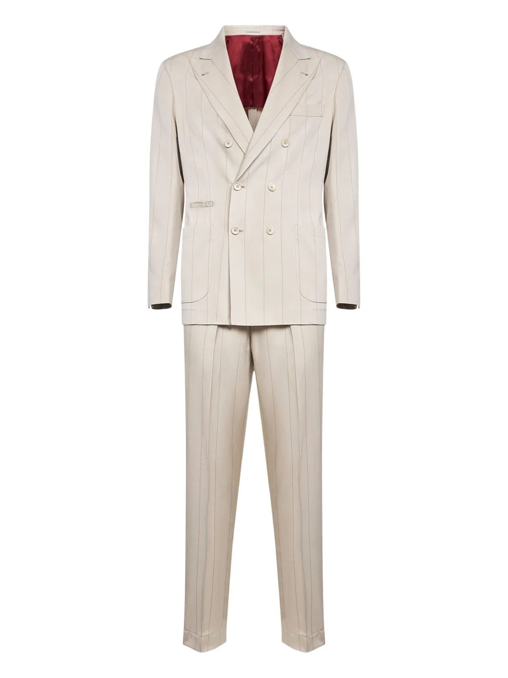 peak-lapel striped suit - 1