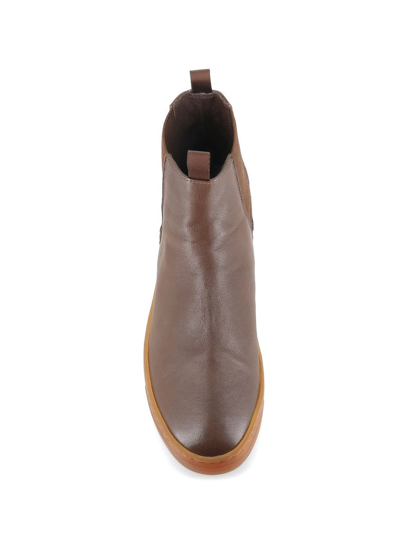pull-tab leather boots 5