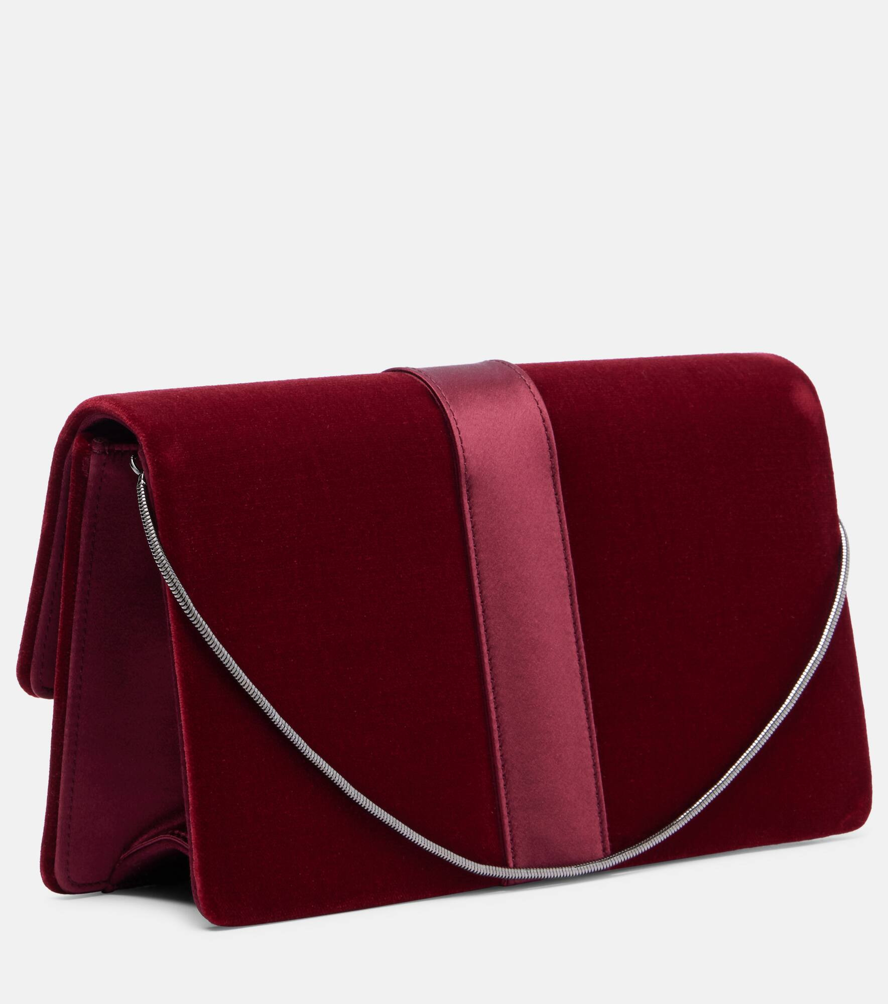Capri embellished velvet clutch - 4