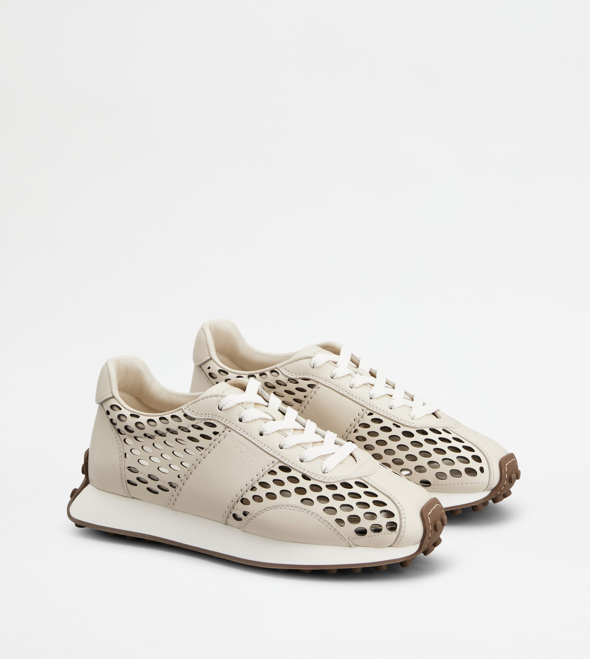 T VINTAGE SNEAKERS IN LEATHER - OFF WHITE - 2
