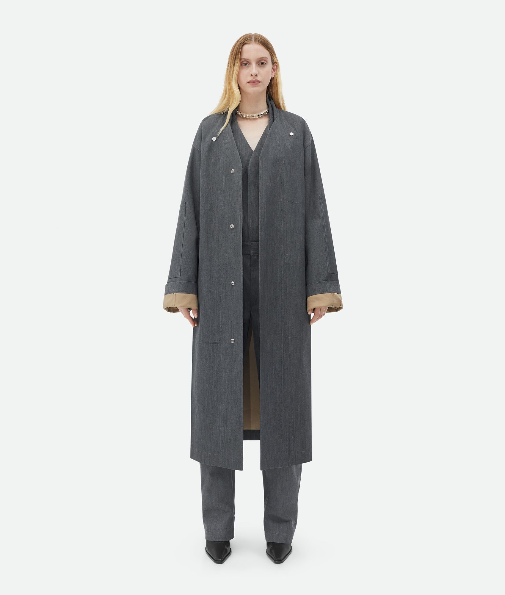 Bonded Wool And Cotton Parka - 4