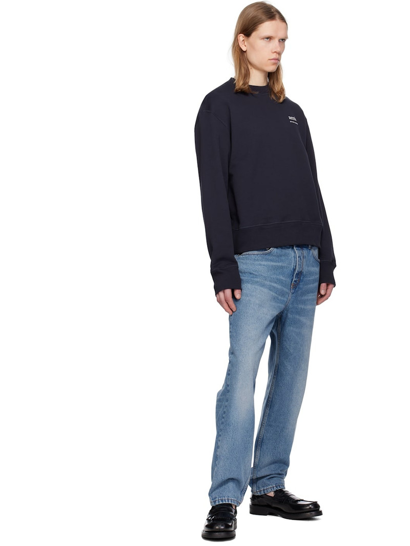 AMI Paris Blue Cotton Tapered Fit Jeans outlook