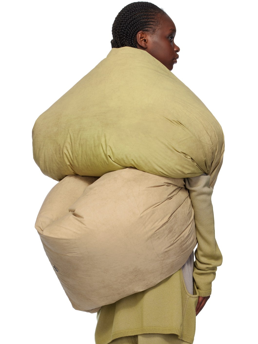 Taupe & Green Moncler Edition Down Vest - 3