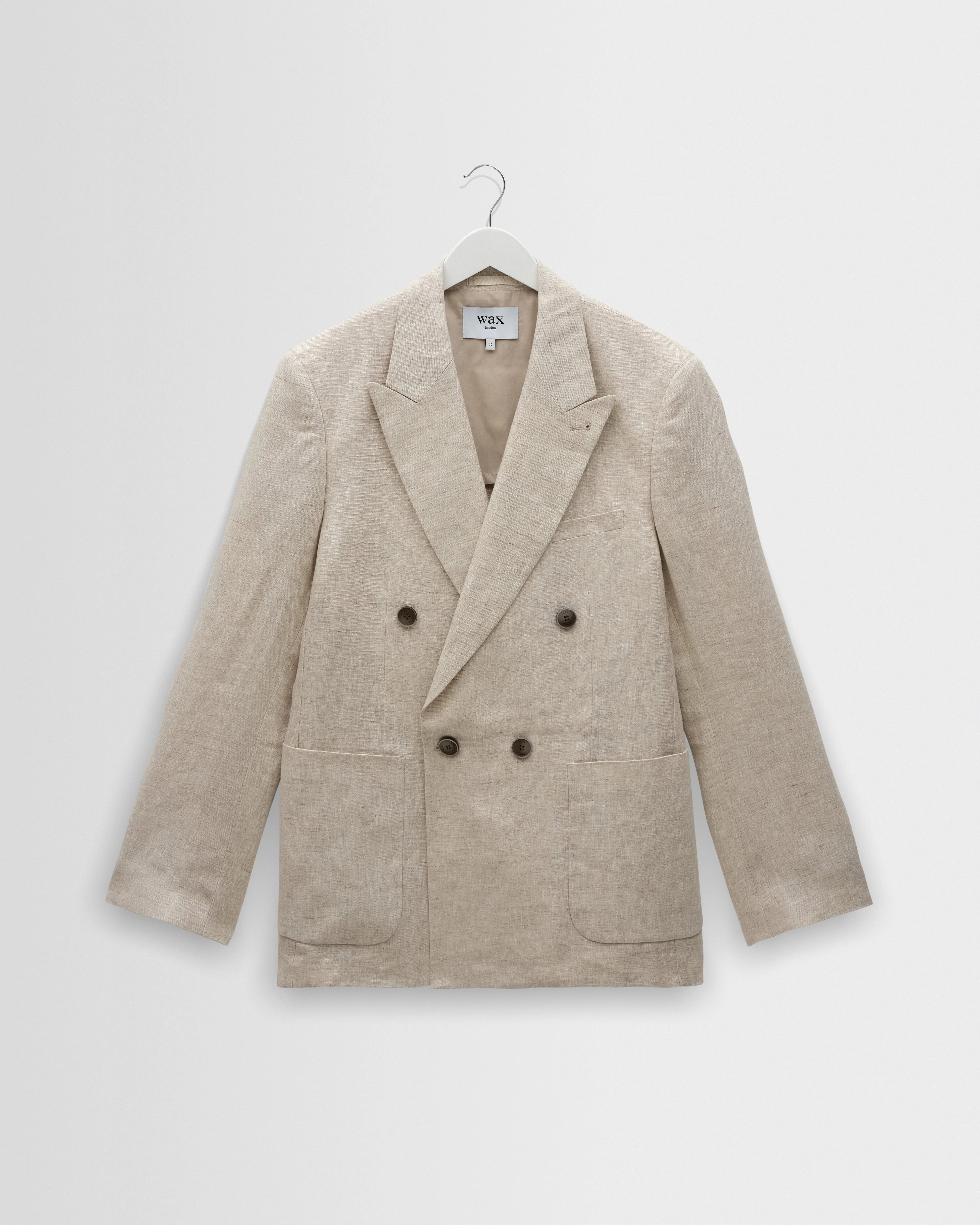 Vigo - Natural Linen Double-Breasted Blazer - 1