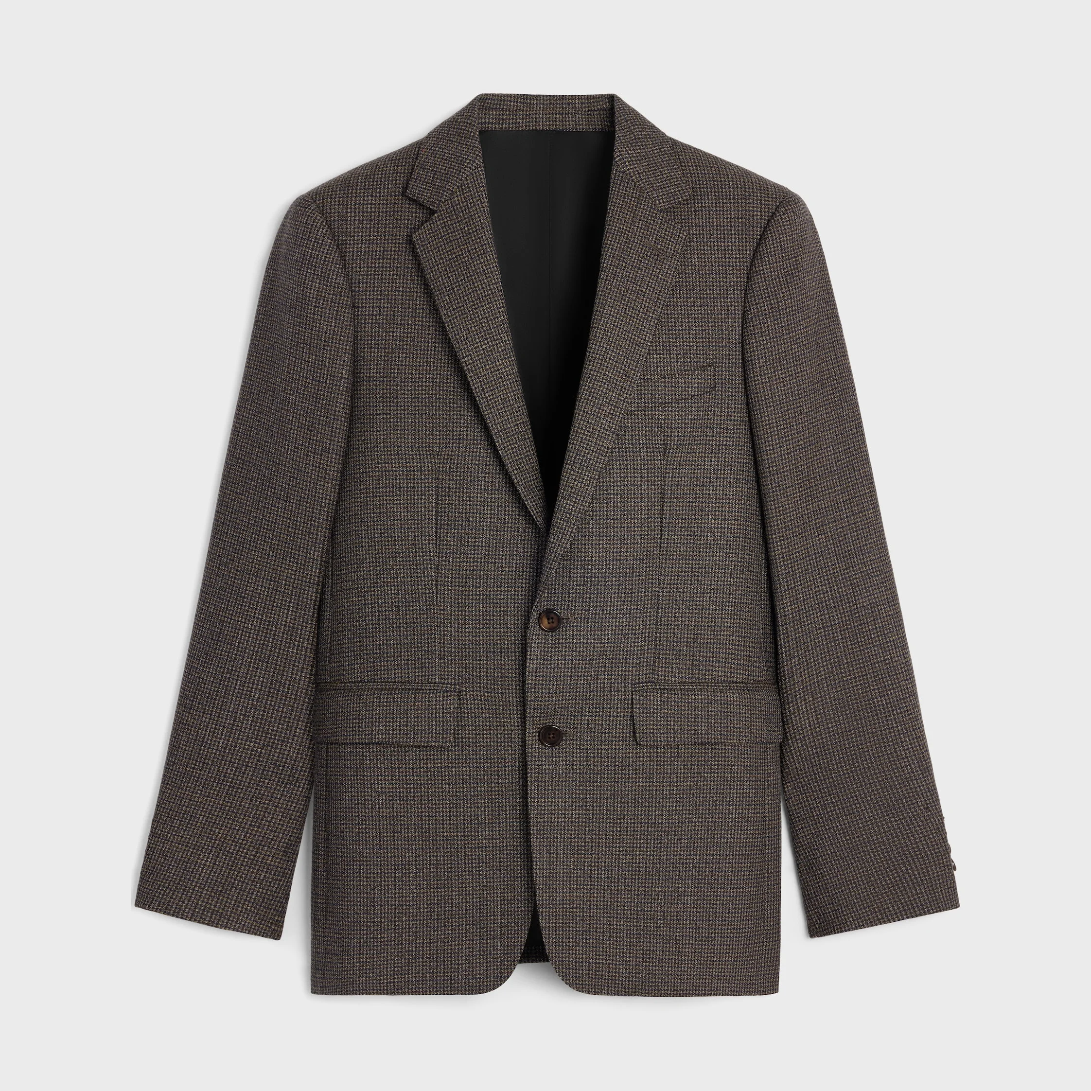classic jacket IN MICRO HOUNDSTOOTH WOOL - 1