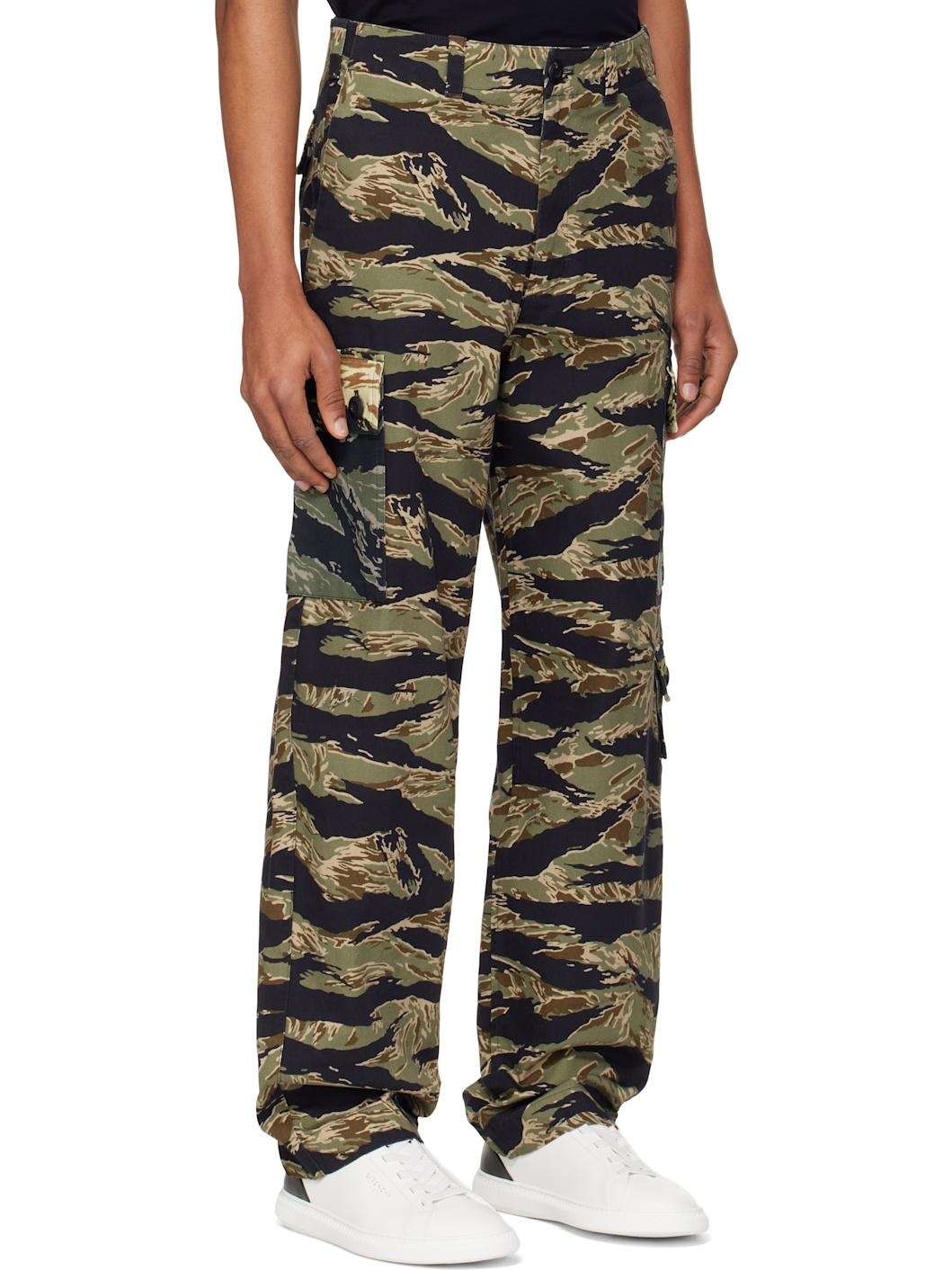 Black & Khaki Camo Print Cargo Pants - 2