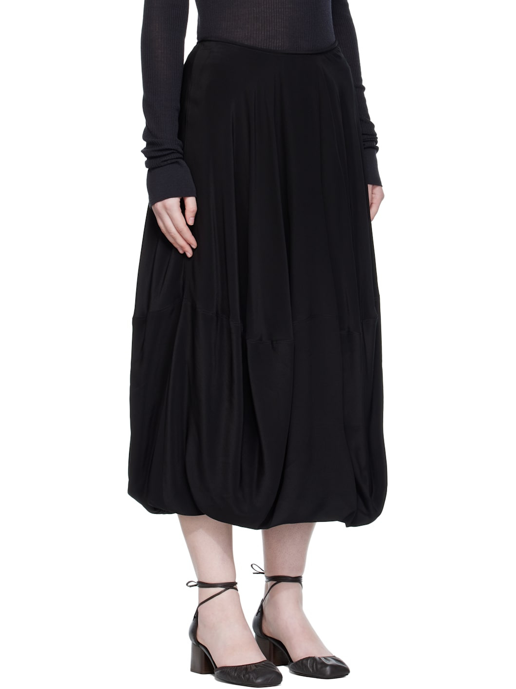 Black Balloon Maxi Skirt - 2
