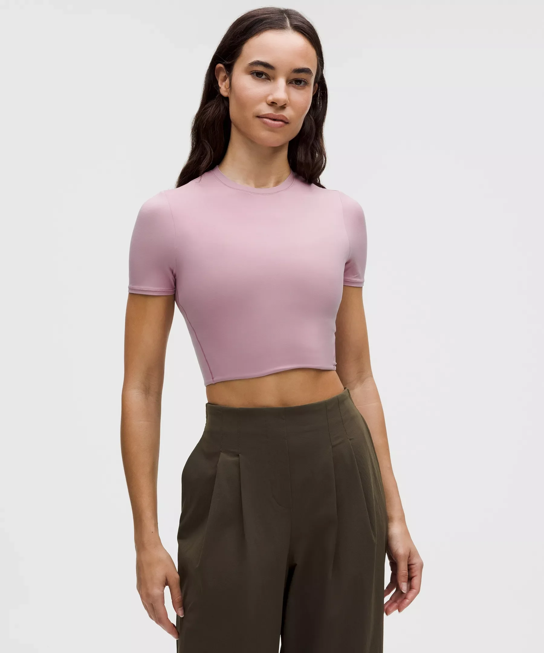 Wundermost Ultra-Soft Nulu Crewneck Cropped T-Shirt - 1