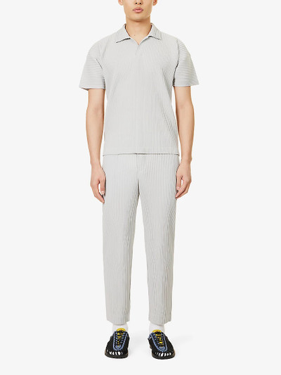 ISSEY MIYAKE Basic pleated relaxed-fit wide knitted trousers outlook