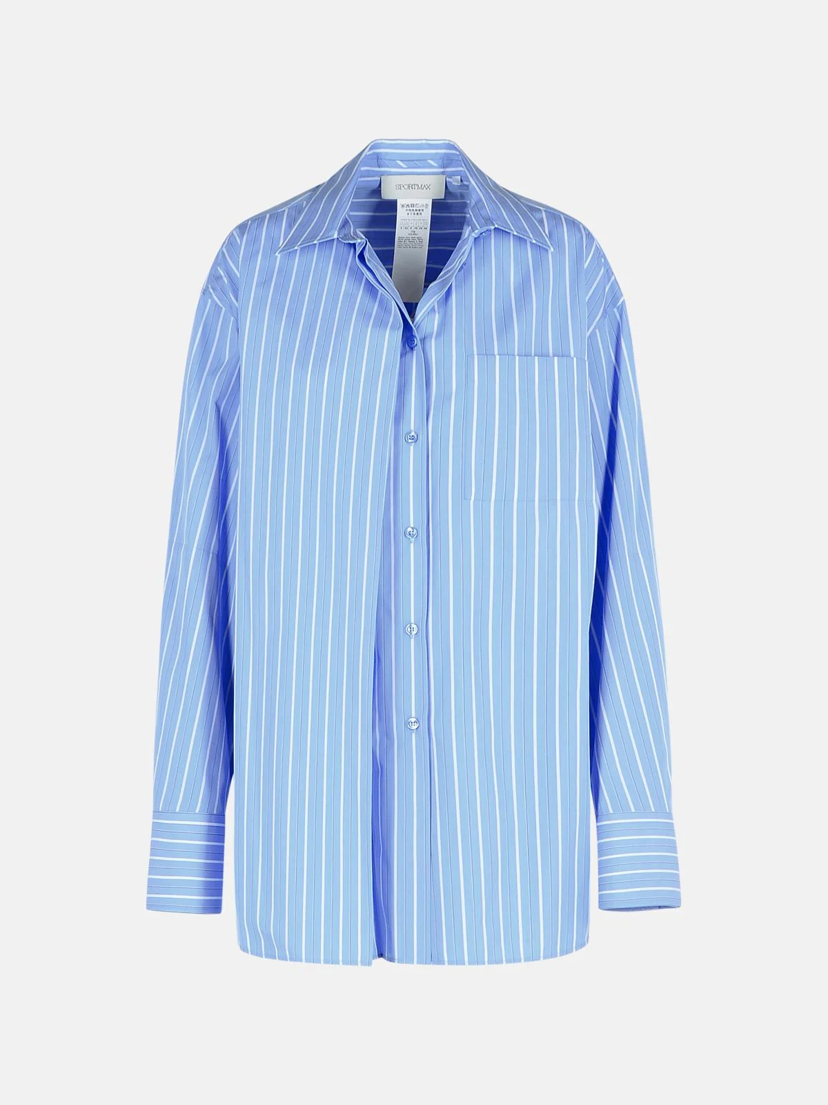 Sportmax Light Blue Cotton Shirt Women - 1