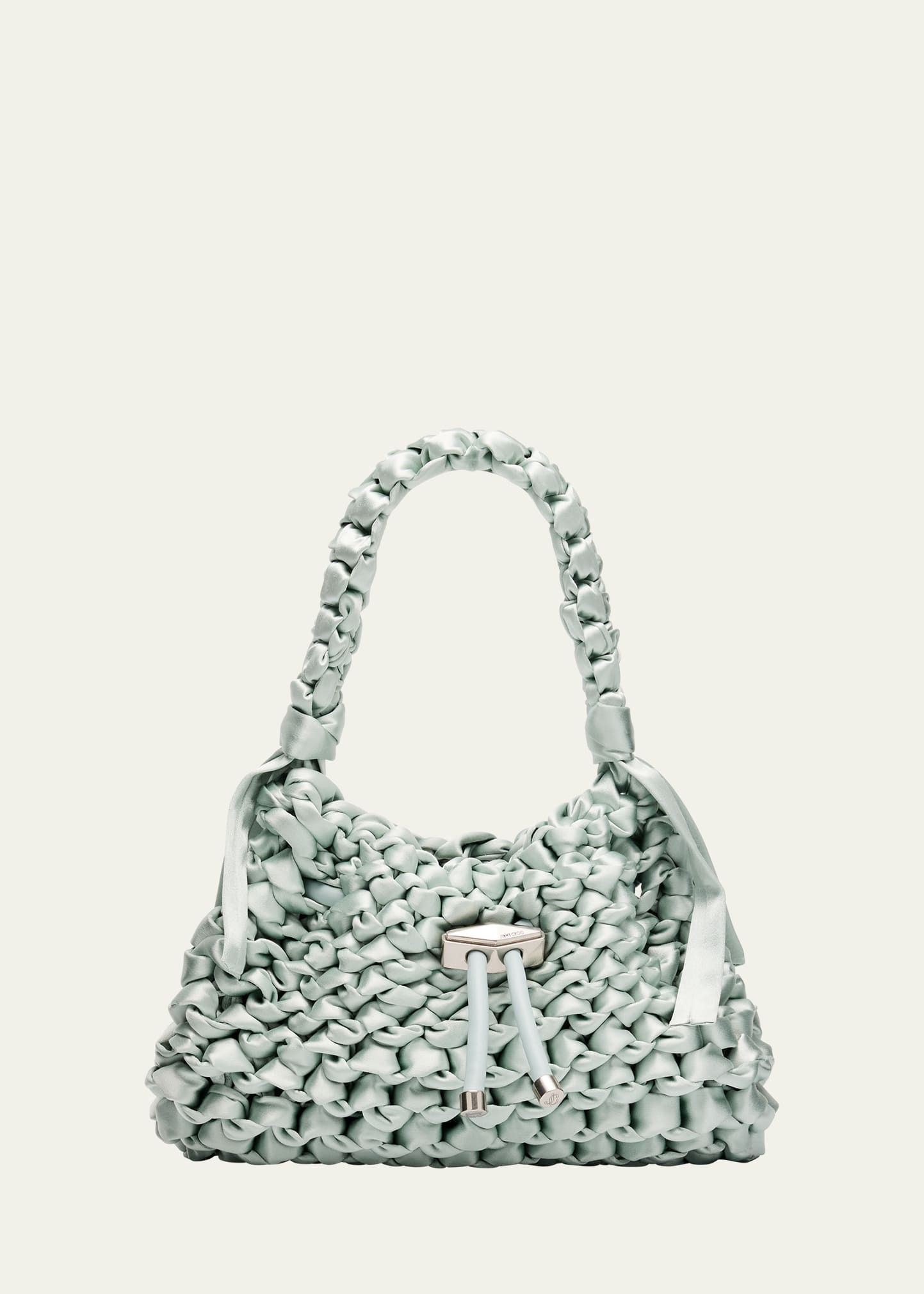 Cinch Small Woven Satin Top-Handle Bag - 1
