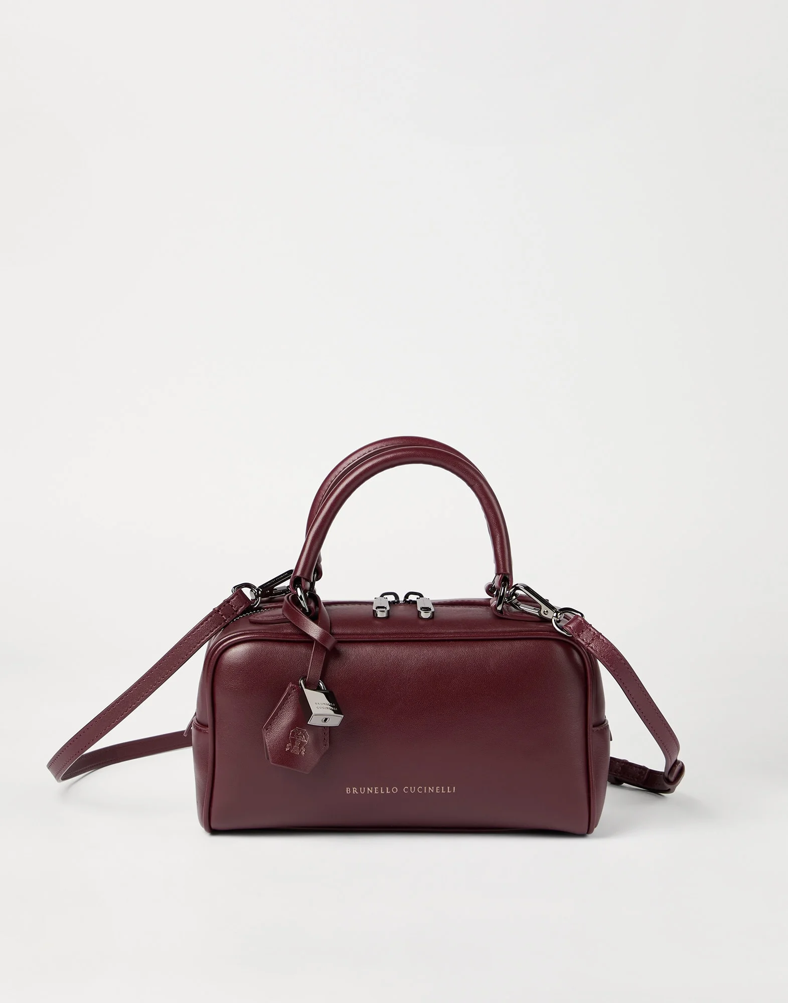 Explorer small Boston bag in glossy nappa leather - 1