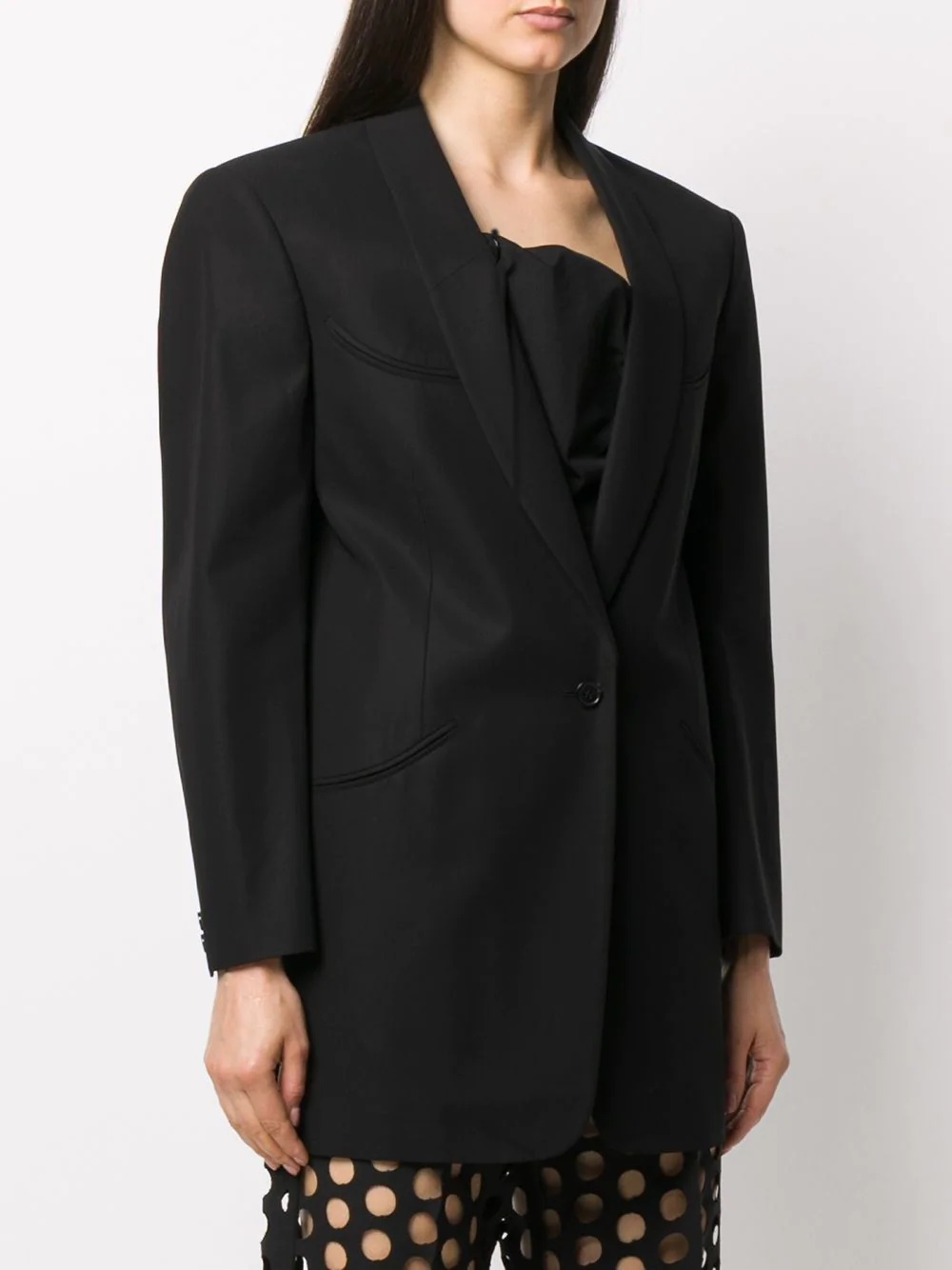 shawl lapel blazer jacket - 3