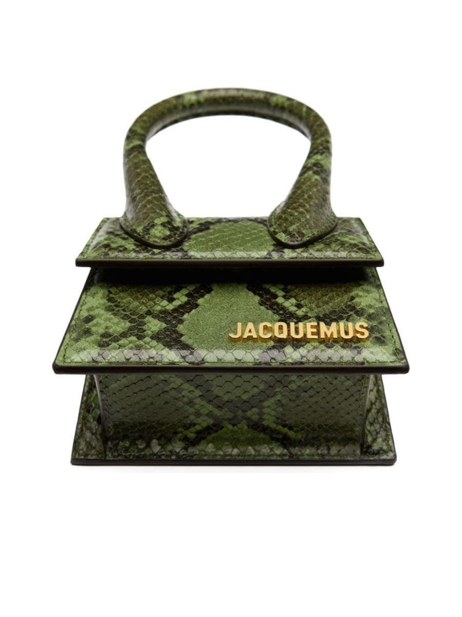 Snakeskin Effect Clutch With Detachable Shoulder Strap - 5